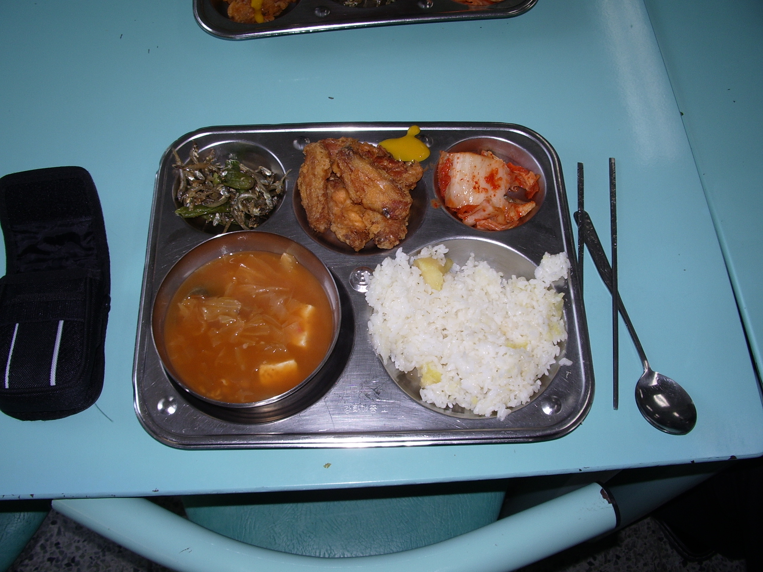 Daily pictures of life in Korea #35: Korean public school cafeteria lunch  tray